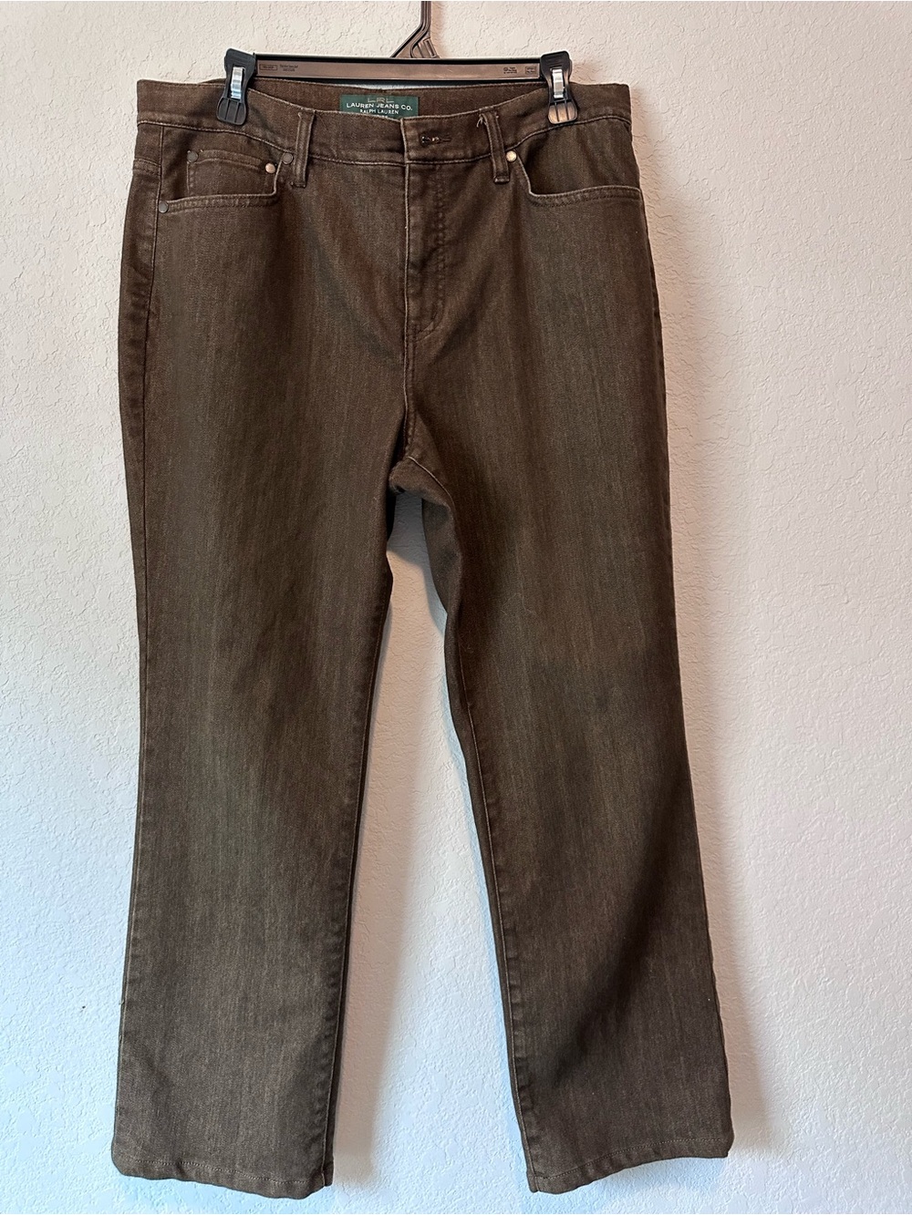 Ralph Lauren Olive Green Straight-Leg Womenβs Jeans